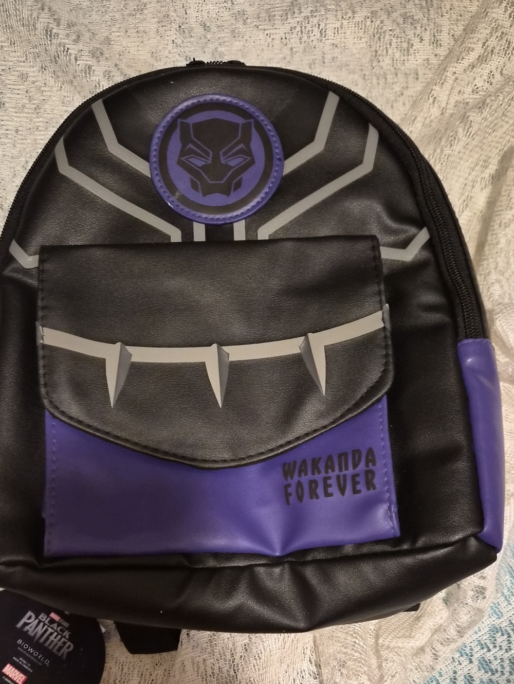 Marvel Black and Purple 'Wakanda Forever' Men’s Backpack
